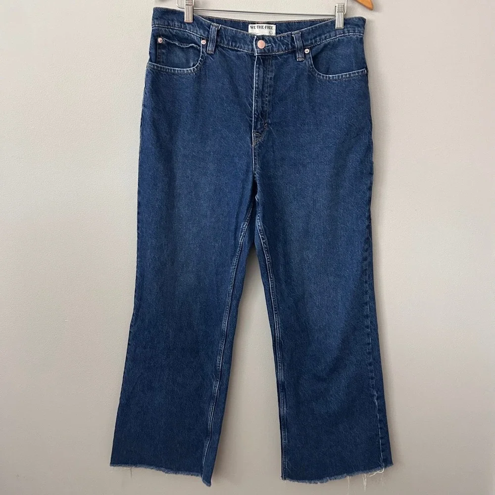 We The Free People Jeans‎ Womens 32 Blue Denim Tinsley Baggy High Rise